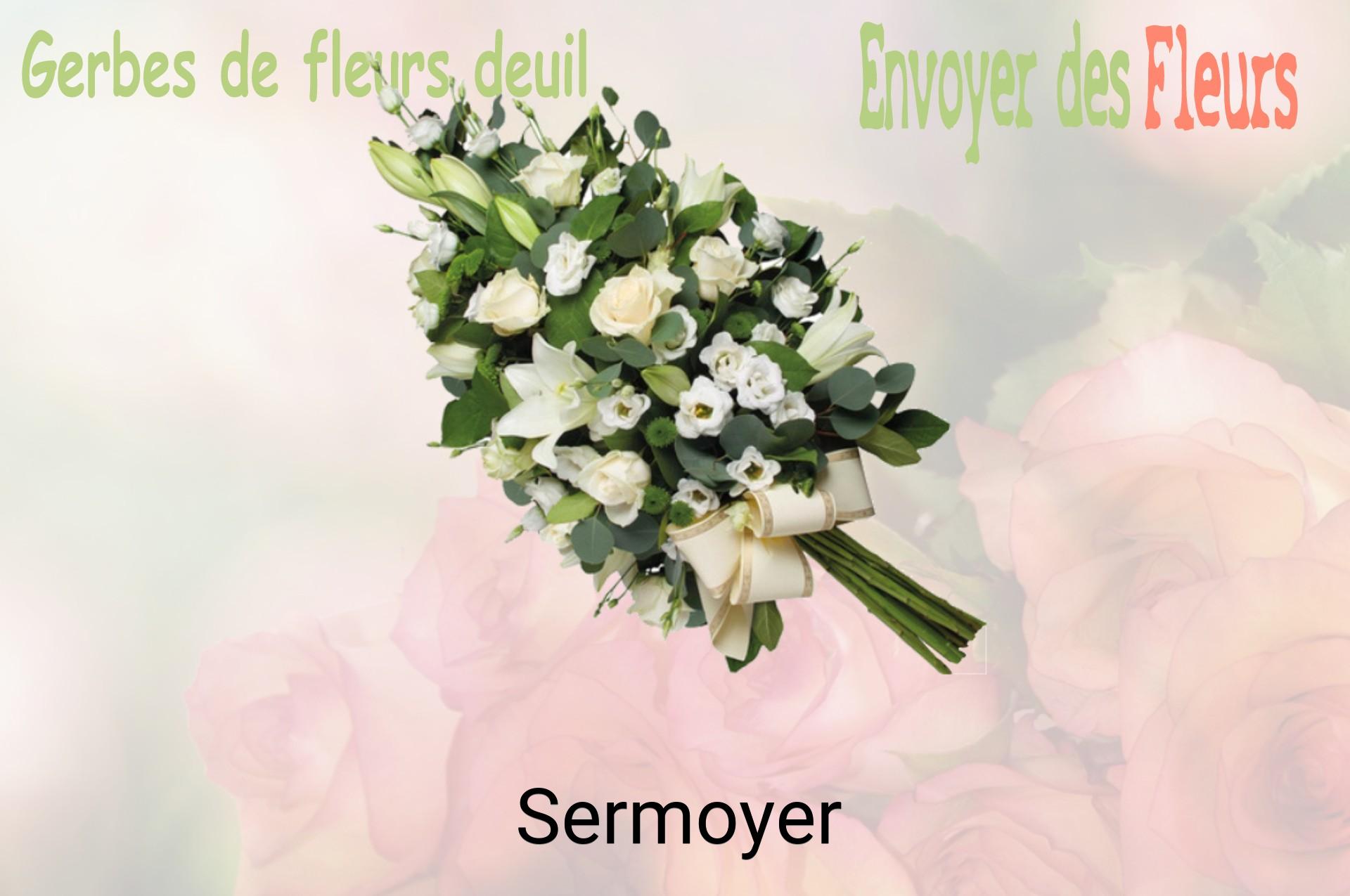 Gerbe de fleurs de deuil livrée à Sermoyer